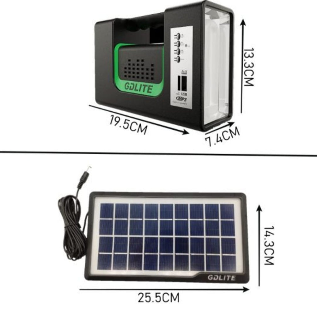 Kit Solar Radio Panel Solar 3 Bombillos Iluminación Rural - imagen 3